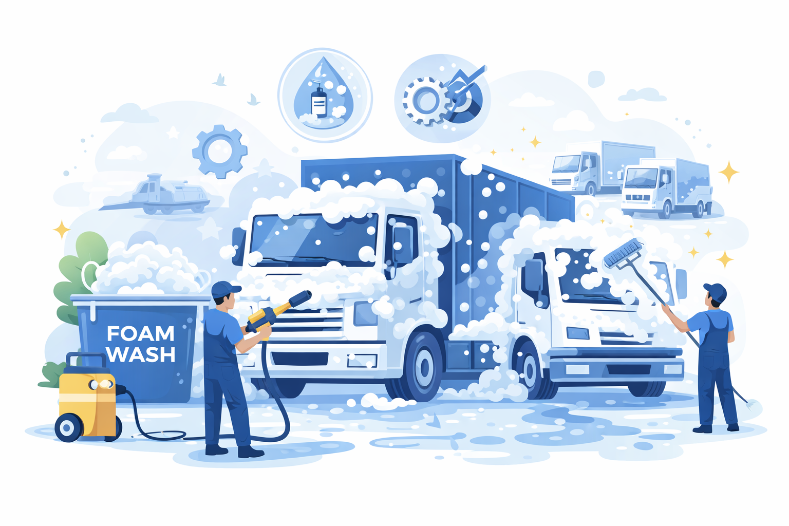 Foam Wash Systems Explained: How They Improve Fleet Cleaning Efficiency